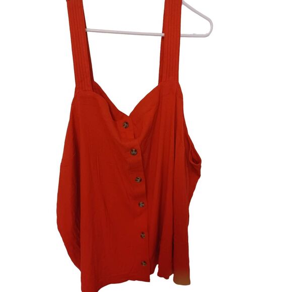 Market & Spruce Tops - Market & Spruce Top Sleeveless Color Red Size 3X